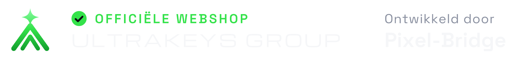 Officiële webshop van UltraKeys Group, ontwikkeld door Pixel-Bridge